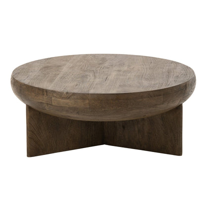 Salontafel Rond Mangohout Donkerbruin Ø90cm J-Line