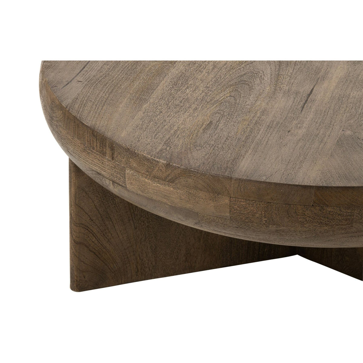 Salontafel Rond Mangohout Donkerbruin Ø90cm J-Line