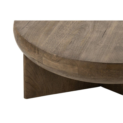 Salontafel Rond Mangohout Donkerbruin Ø90cm J-Line
