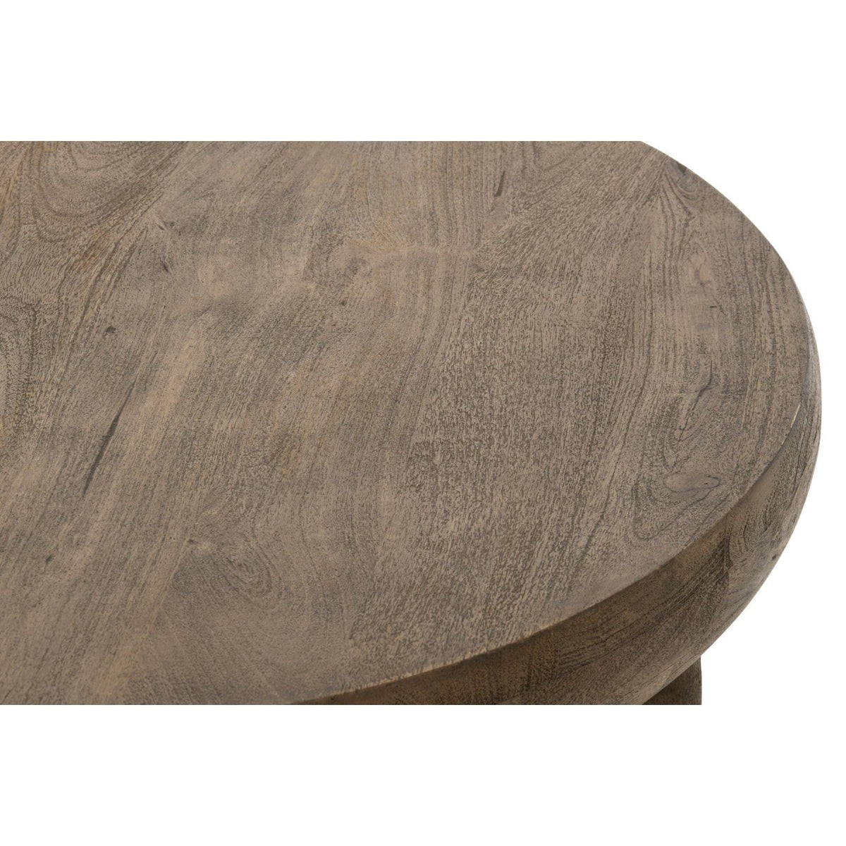 Salontafel Rond Mangohout Donkerbruin Ø90cm J-Line