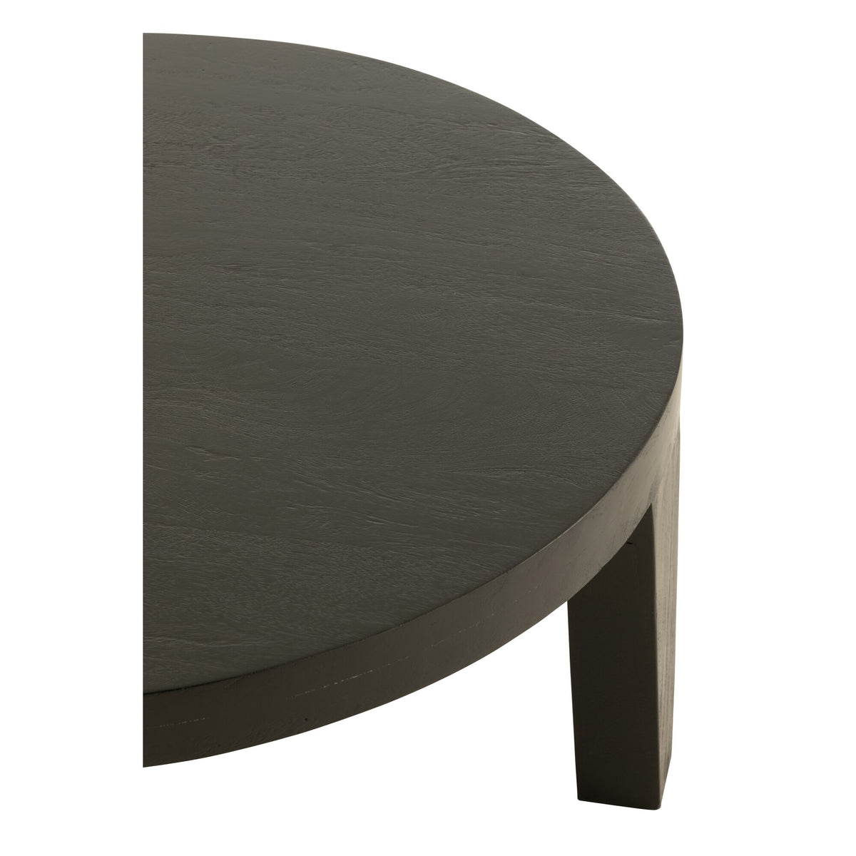 Salontafel Rond Mangohout Mat Zwart J-Line