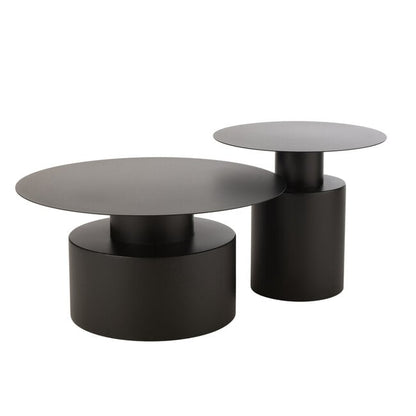 Salontafel Rond Metaal Zwart - Salontafel - J-Line - livinglovely.nl