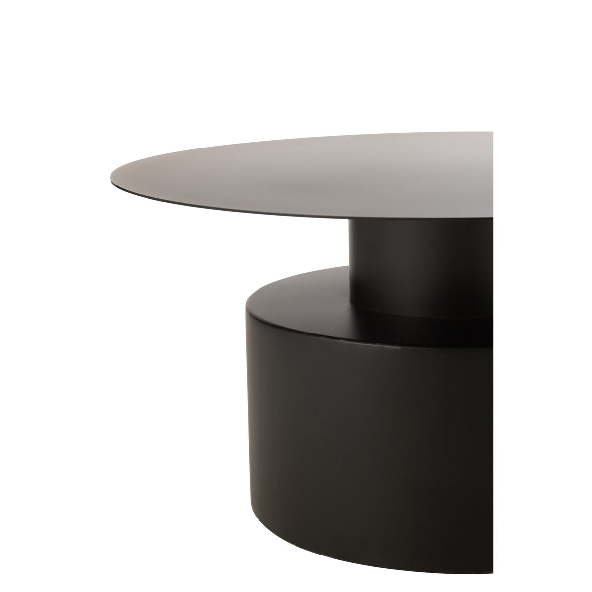 Salontafel Rond Metaal Zwart J-Line
