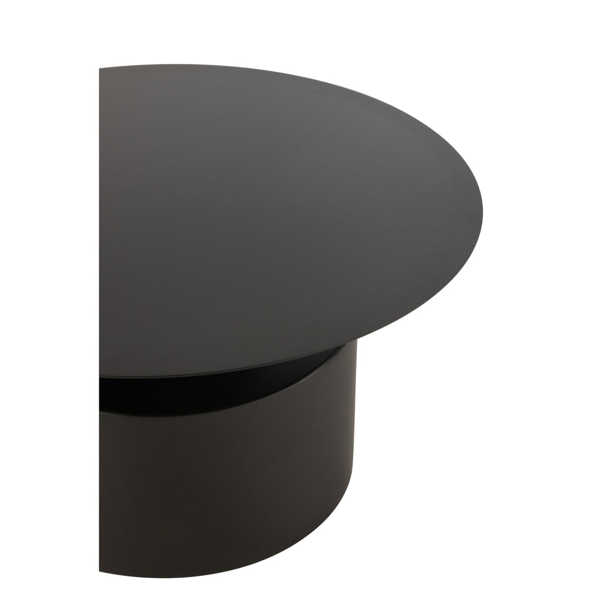 Salontafel Rond Metaal Zwart J-Line