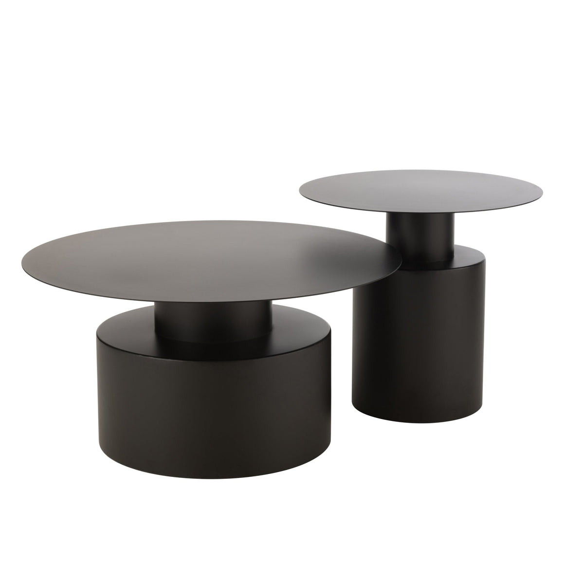 Salontafel Rond Metaal Zwart J-Line