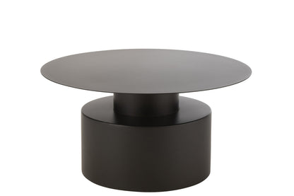 Salontafel Rond Metaal Zwart J-Line
