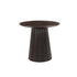 Ronde salontafel Salvator van Livingfurn in donker mangohout Walnut met geribbelde poot