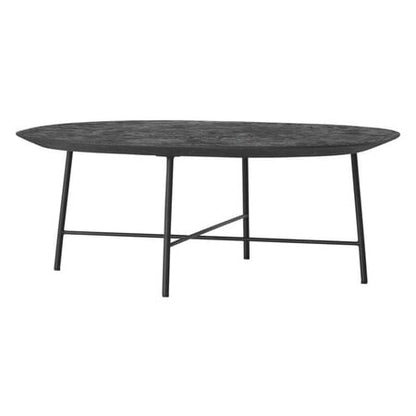 Salontafel Soho semi rond Mortex zwart Ø90cm DTP Home