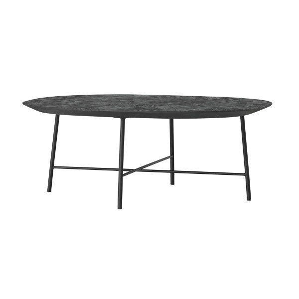 Semi ronde salontafel Soho zwart in compacte zithoek