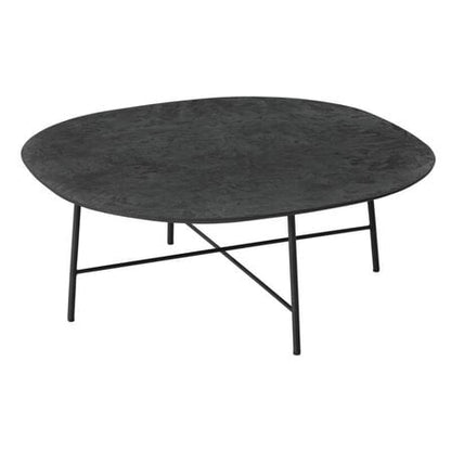 Zwarte salontafel Soho Ø90cm bovenaanzicht DTP Home