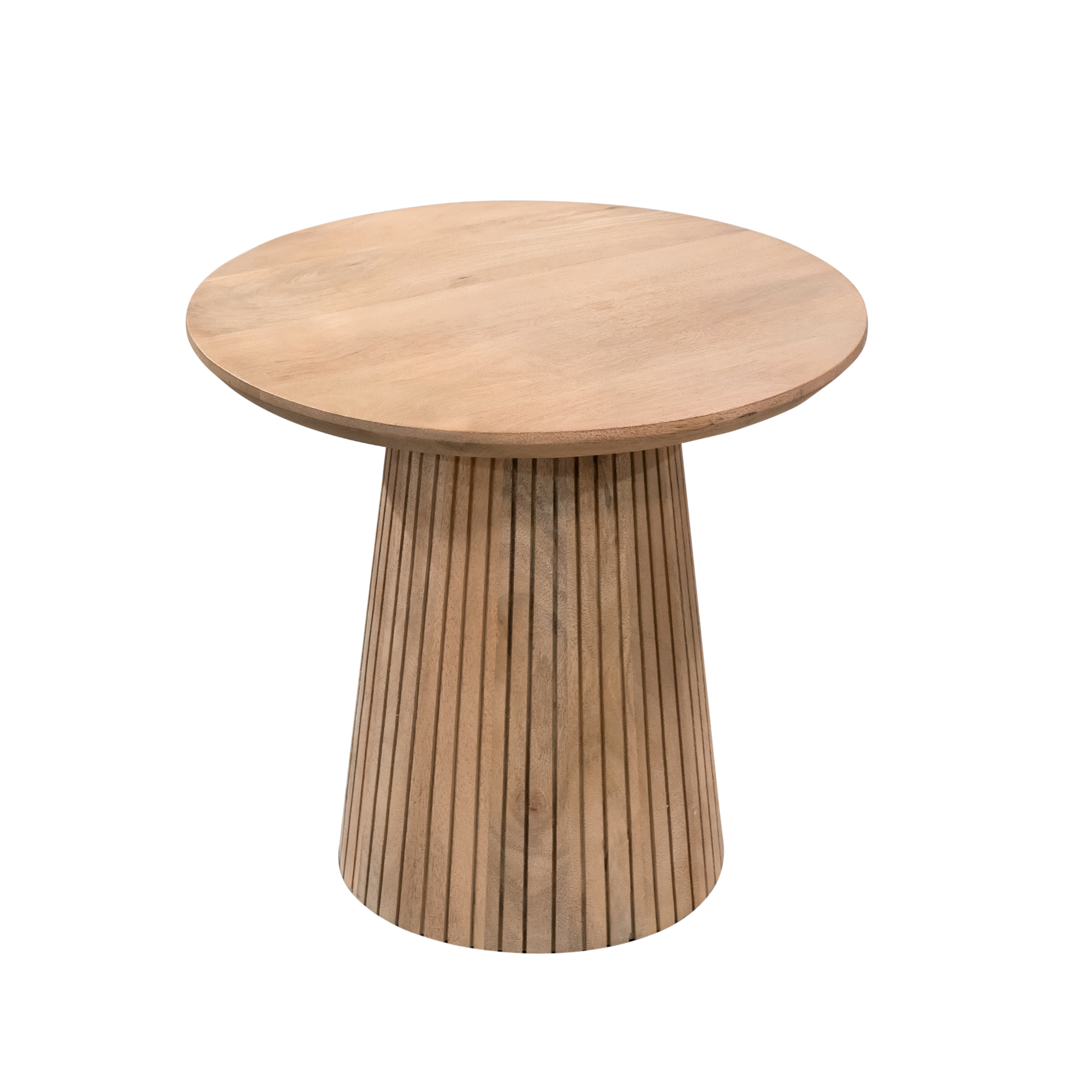 De ronde Solana salontafel van 50 cm naast de bredere uitvoering van 80 cm