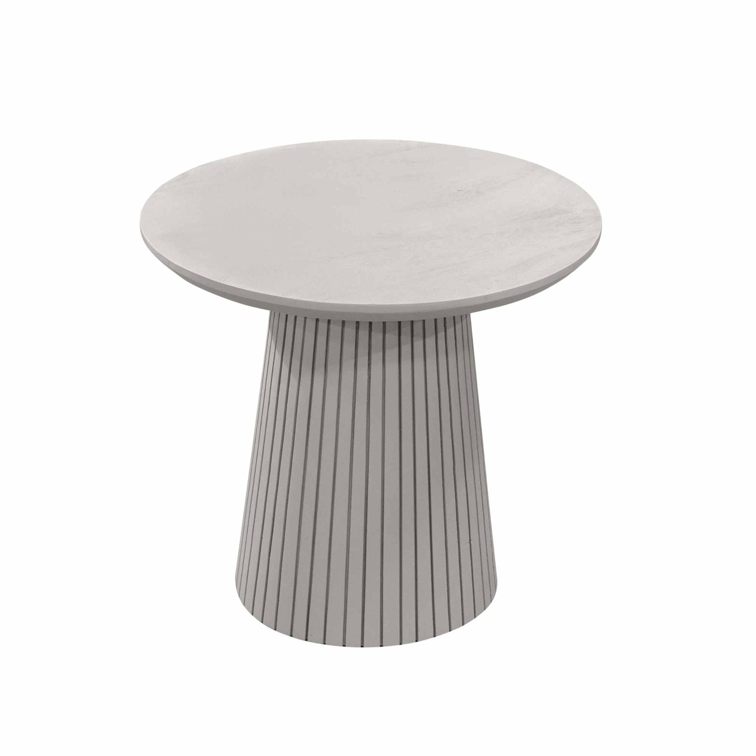 Compacte ronde salontafel Solana van Starfurn als bijzettafel in de woonkamer
