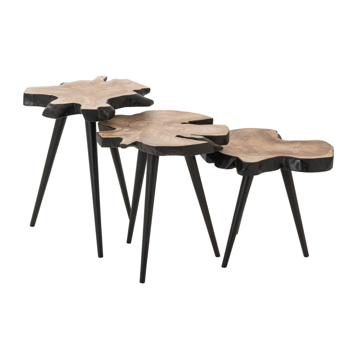 Salontafel Teakhout Naturel/Zwart J-Line