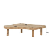 Maatschets van de Tobago salontafel met afmetingen 135 bij 82 bij 32 cm