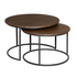 Salontafels Madison van Starfurn met de kleine ronde tafel van 60 cm doorsnede in beeld