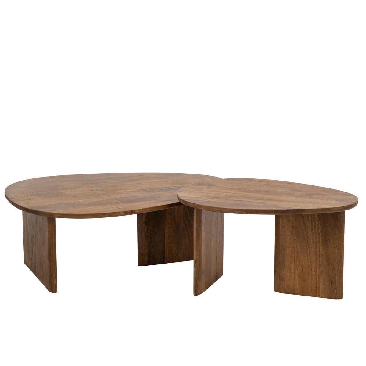Salontafels Mangohout Naturel Set van 2 J-Line