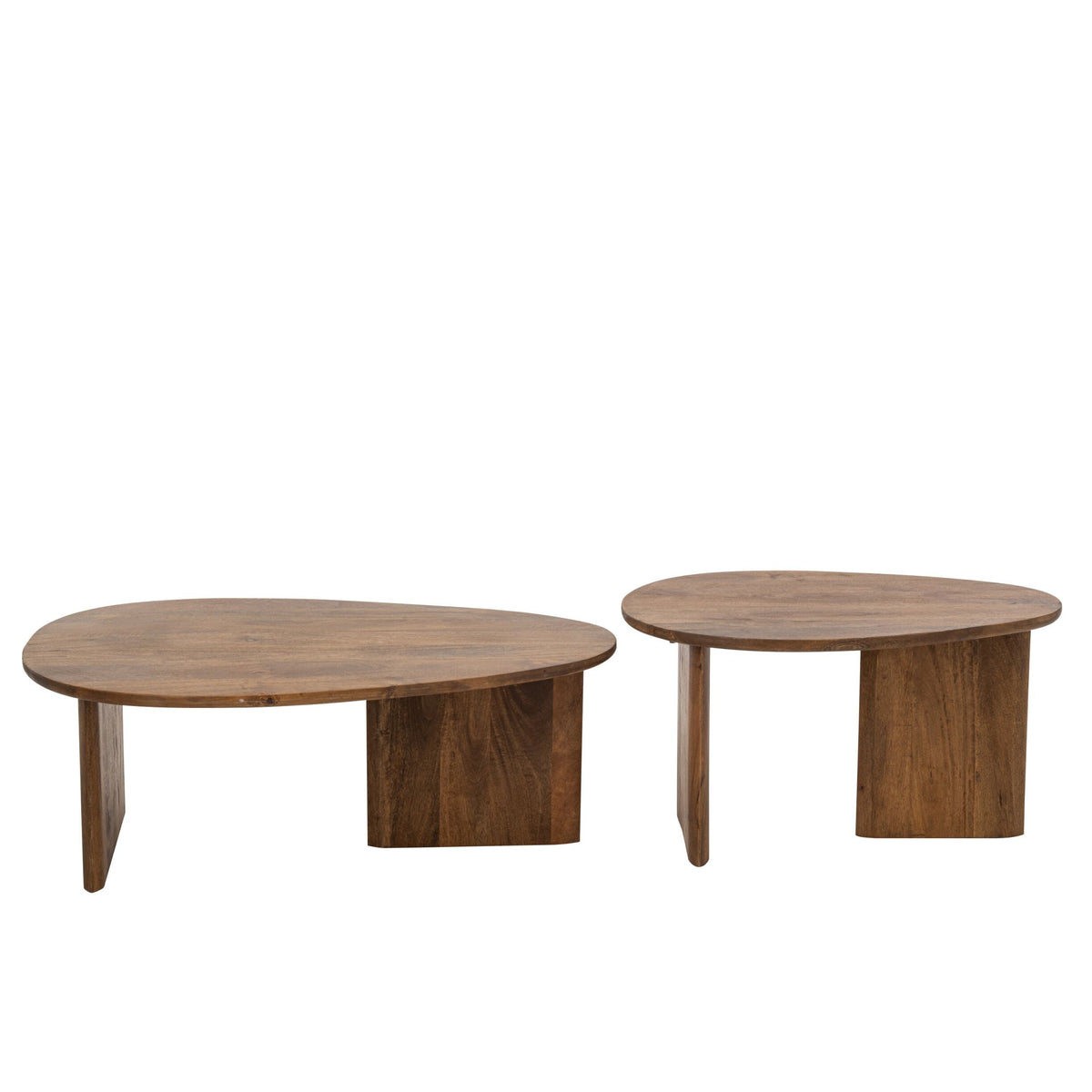 Salontafels Mangohout Naturel Set van 2 J-Line