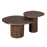 Kleine tafel uit de Mirre set van Starfurn met rond blad van 50 cm breed