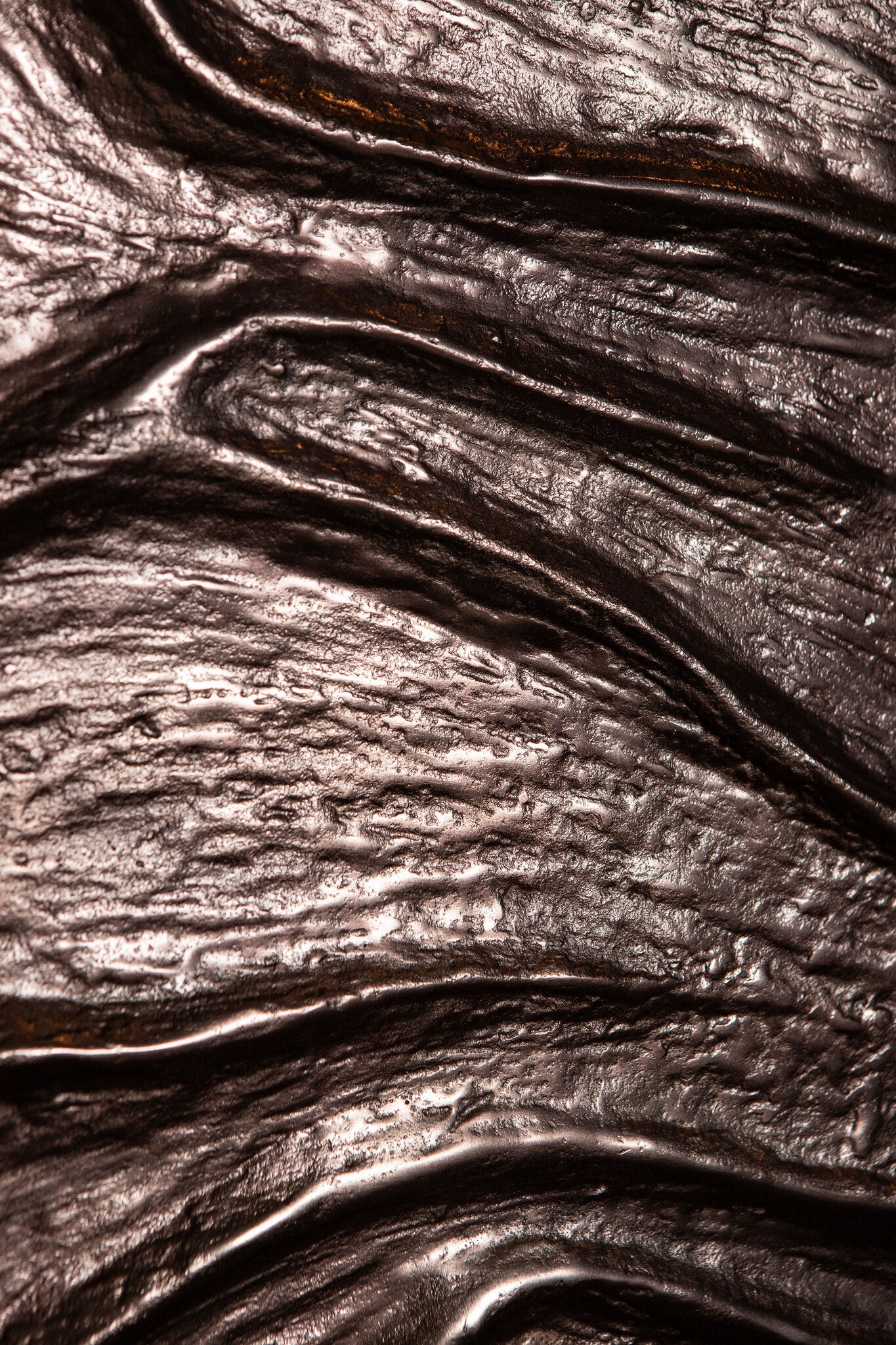 Samraj Bronze Casted Alu Wall Panel Wave Structure PTMD - Wandpaneel - PTMD - livinglovely.nl