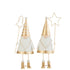 Santa+Wand Tree/Star Metal White/Gold Small Assortment Of 2 - - J-Line - livinglovely.nl