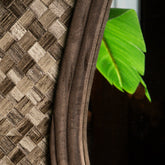 Santin Brown mango wood organic triangle Spiegel PTMD - Spiegel - PTMD - livinglovely.nl