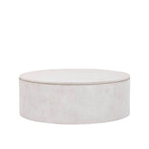 Saria Set Van 3 Opbergdozen Suède Beige Rond van PTMD, ander aanzicht, drie ronde beige opbergdozen van suède