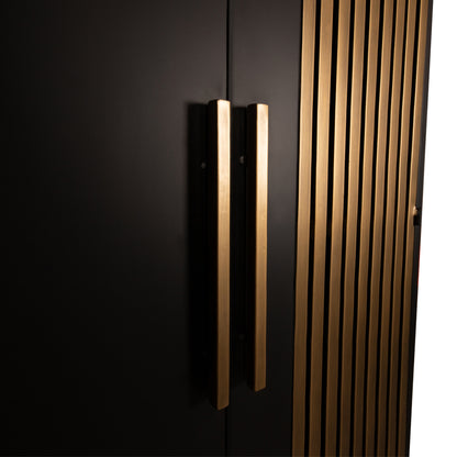 Sayan Bergkast Zwart Goud PTMD - Bergkast - PTMD - livinglovely.nl