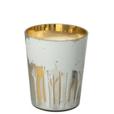 Scented Candle Noa Forest Soya White/Gold Colored Medium-68H - - J-Line - livinglovely.nl