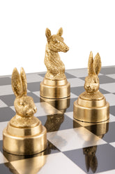 Schaakspel Dieren Polyresin Mix J-Line - Schaakspel - J-Line - livinglovely.nl