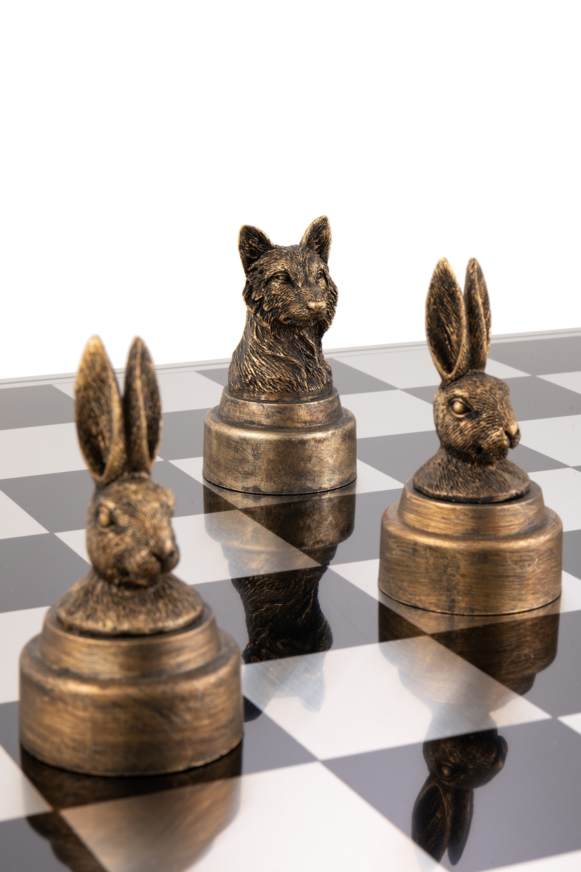 Schaakspel Dieren Polyresin Mix J-Line - Schaakspel - J-Line - livinglovely.nl