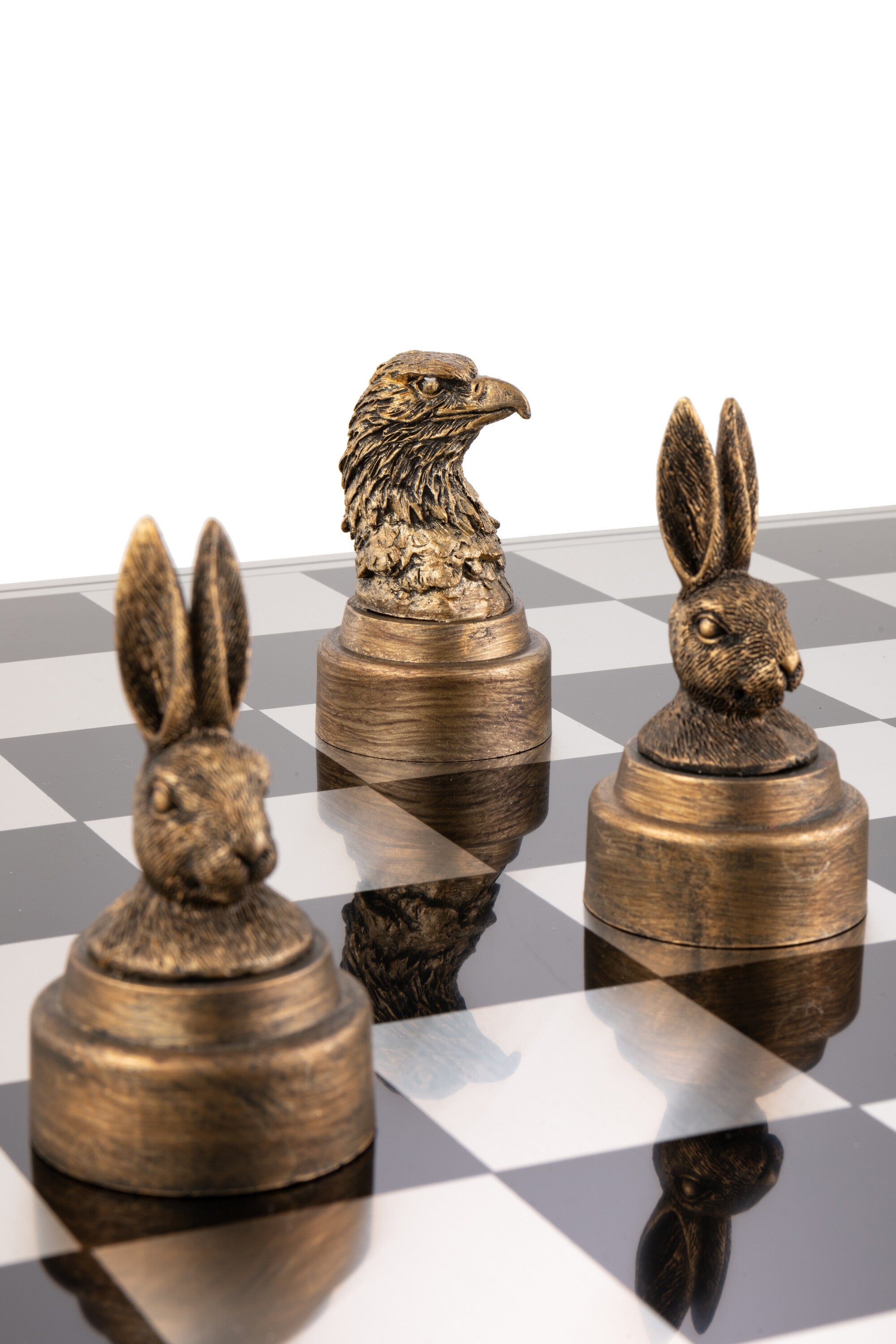 Schaakspel Dieren Polyresin Mix J-Line - Schaakspel - J-Line - livinglovely.nl