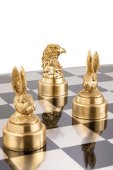 Schaakspel Dieren Polyresin Mix J-Line - Schaakspel - J-Line - livinglovely.nl
