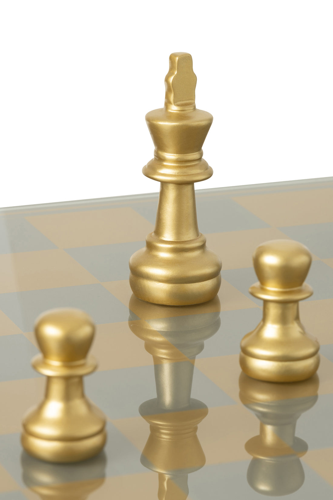 Schaakspel Plateay Polyresin Goudkleurig J-Line - Schaakspel - J-Line - livinglovely.nl