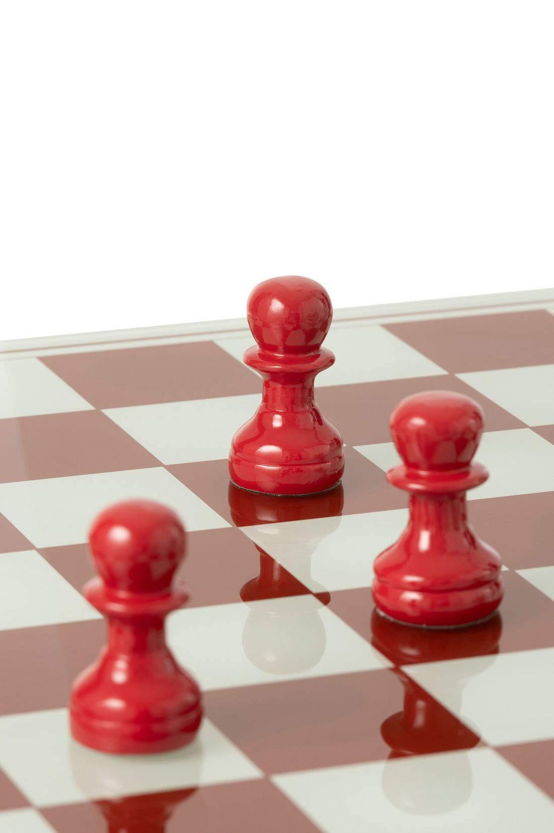 Schaakspel Polyresin Wit/Kerst Rood J-Line - Schaakspel - J-Line - livinglovely.nl