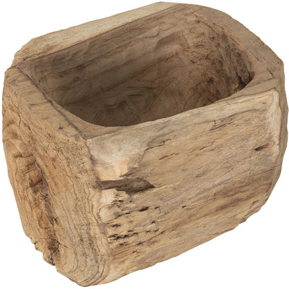 Schaal Antiques Kelud van MUST Living in naturel, gerecycled teakhout, volledig in beeld op een neutrale achtergrond