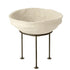 Schaal Op Voet Chad Papier Mache Wit - Schaal - J-Line - livinglovely.nl