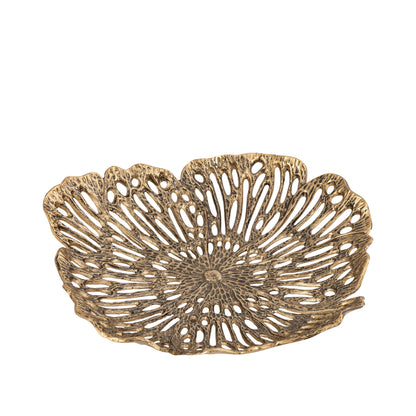 Schaal Ryhann L - 65x65x9 cm - Aluminium - Messing PTMD - Schaal - PTMD - livinglovely.nl