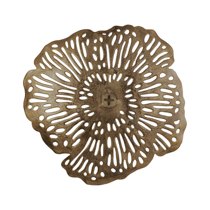 Schaal Ryhann L - 65x65x9 cm - Aluminium - Messing PTMD - Schaal - PTMD - livinglovely.nl