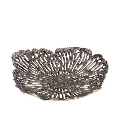 Schaal Ryhann L - 65x65x9 cm - Aluminium - Zilver PTMD - Schaal - PTMD - livinglovely.nl
