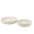 Schalen Rond Rotan Wit Set van 2 - Schaal - J-Line - livinglovely.nl