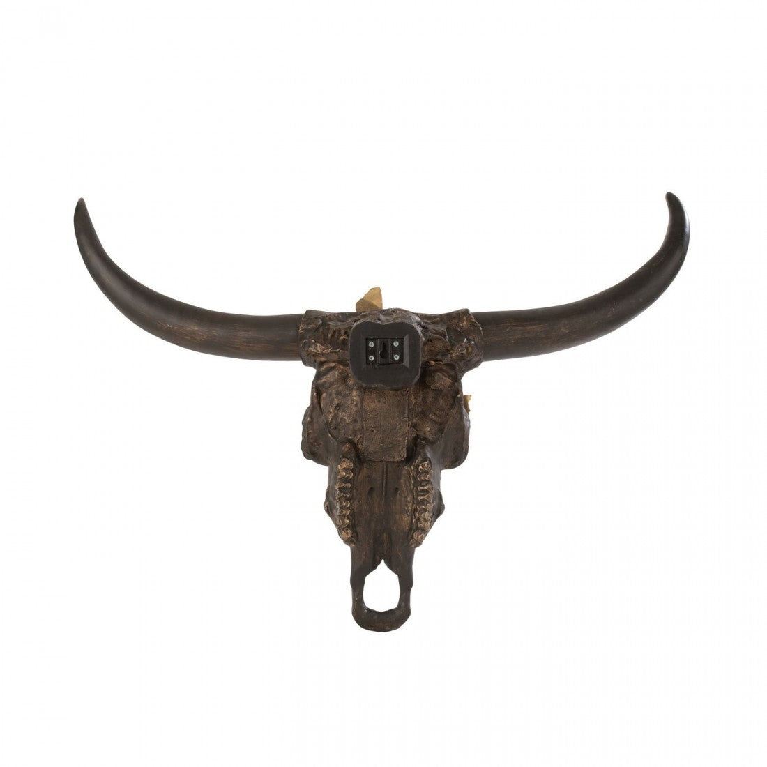 Schedel Os Vlinder Resin Bruin/Goud Large - Wanddecoratie - J-Line - livinglovely.nl