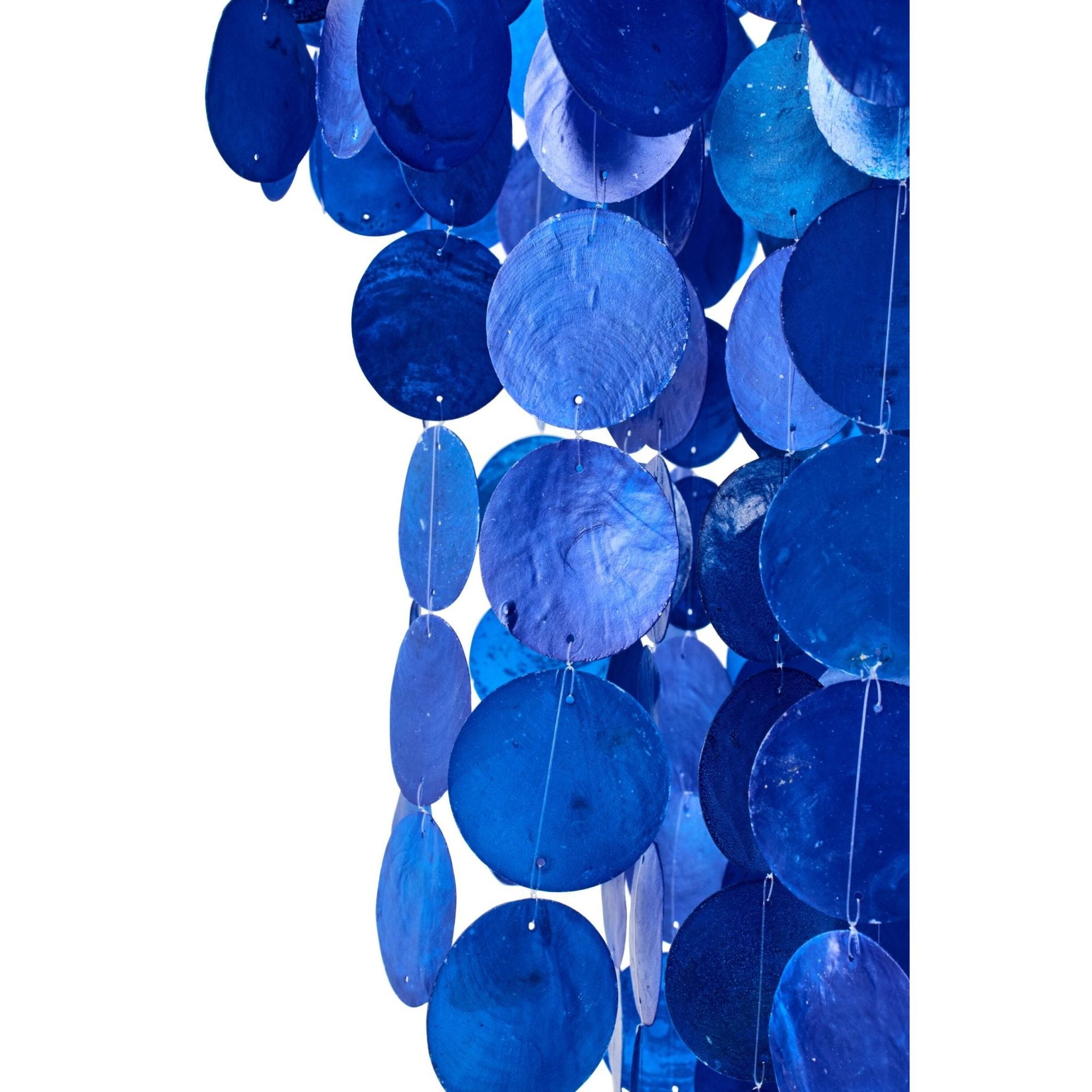 Schelpenhanger Capiz Blauw Small Ø60cm x H100cm J-Line