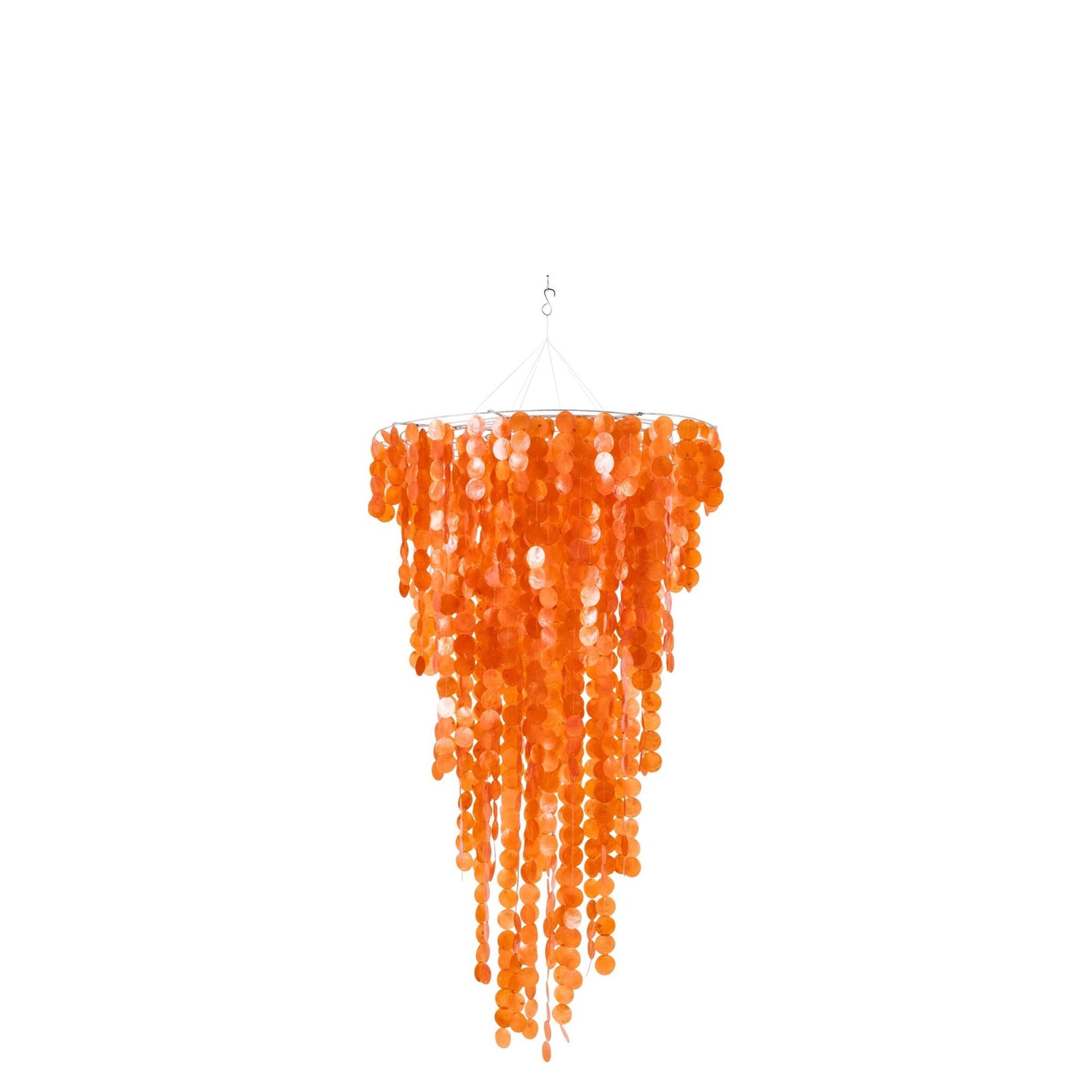 Schelpenhanger Capiz Oranje Small Ø80cm x H150cm J-Line
