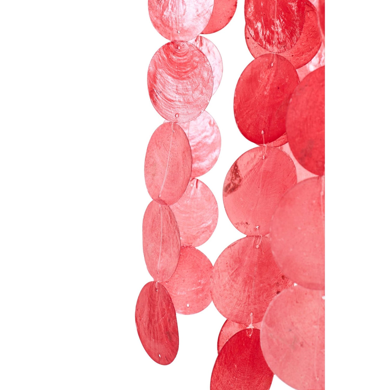 Schelpenhanger Capiz Rood Large Ø80cm x H250cm J-Line