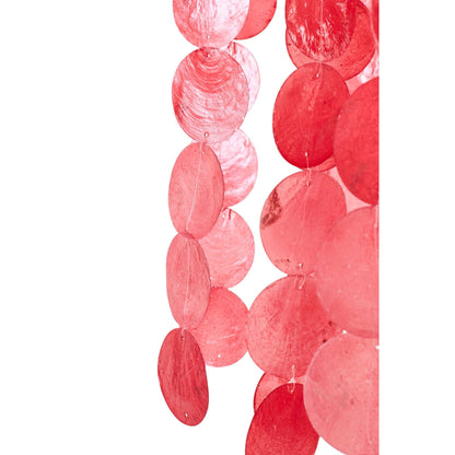 Schelpenhanger Capiz Rood Large Ø80cm x H250cm J-Line