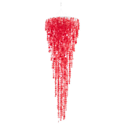 Schelpenhanger Capiz Rood Large Ø80cm x H250cm J-Line