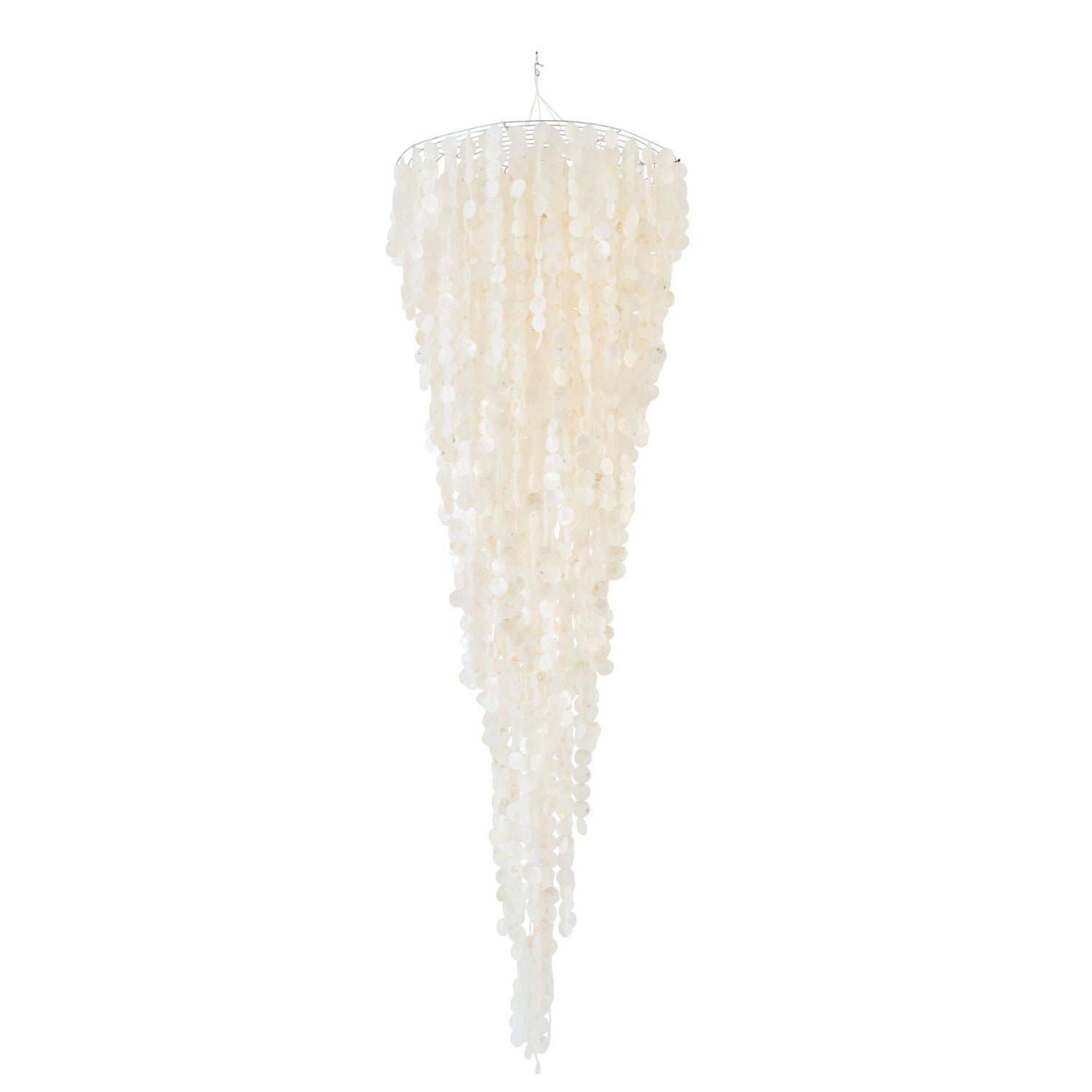 Schelpenhanger Capiz Wit Large Ø80cm x H250cm J-Line