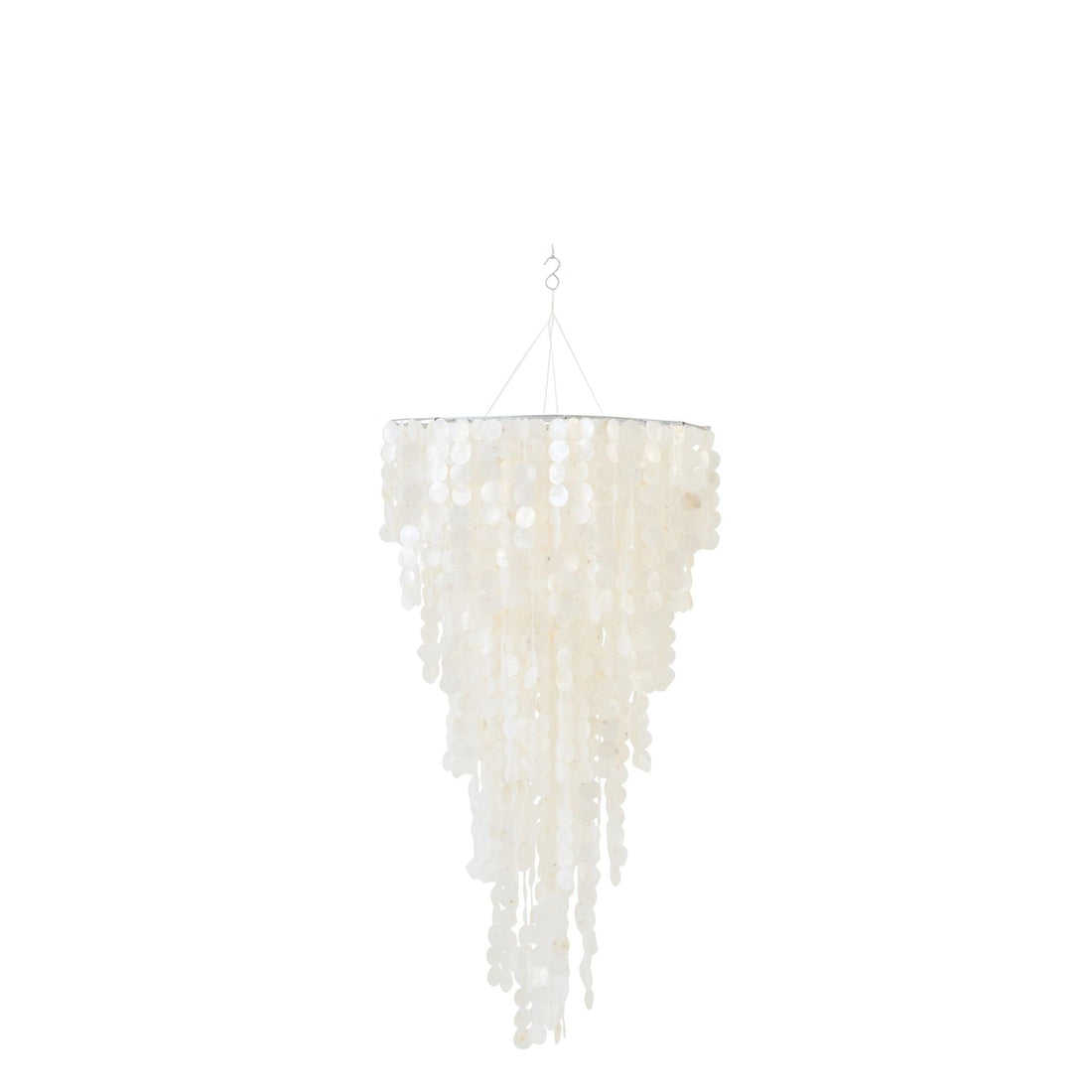 Schelpenhanger Capiz Wit Medium Ø80cm x H150cm J-Line