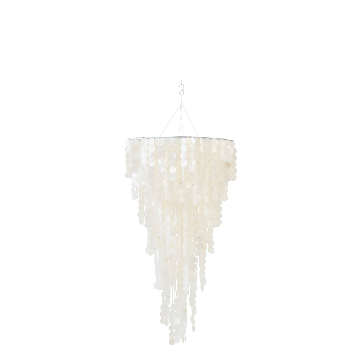 Schelpenhanger Capiz Wit Medium Ø80cm x H150cm J-Line