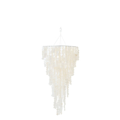 Schelpenhanger Capiz Wit Medium Ø80cm x H150cm J-Line